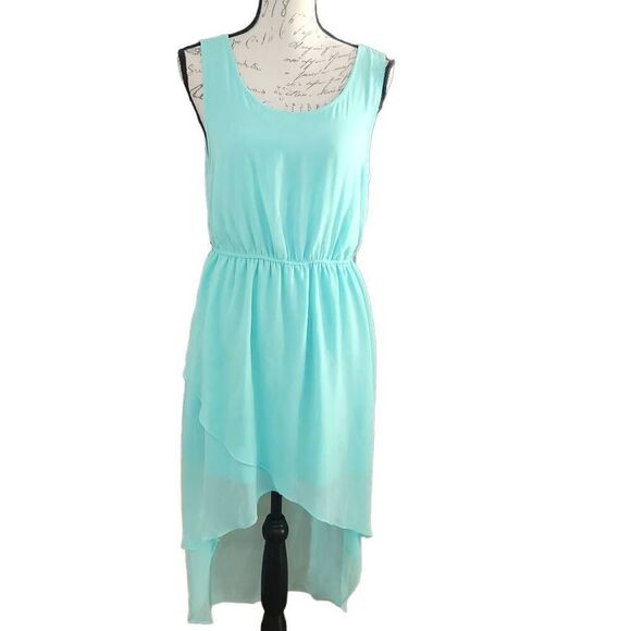 Forever 21 Women's Size Medium Mint Green Sleeveless Hi-Lo Dress - Picture 1 of 8